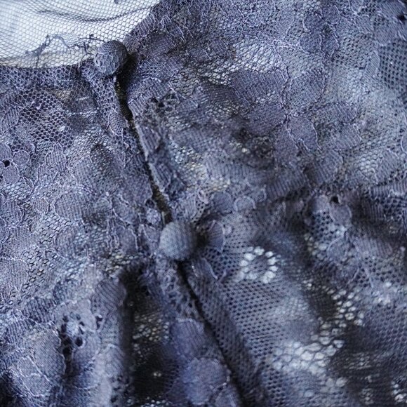 Free People Bella Lace Top – Black Sheer Lace, Size Small - Picture 7 of 11